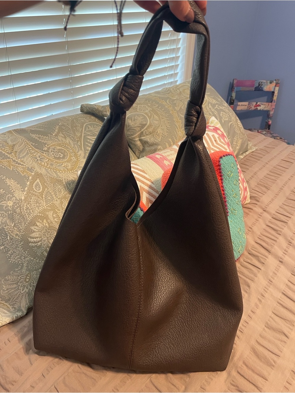 Anthropologie Oversized Love Knot Bag Brown